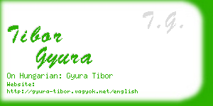 tibor gyura business card